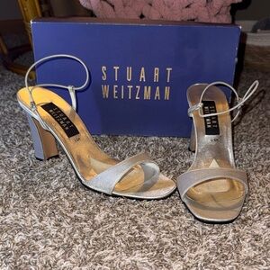 Stuart Weitzman Fortune Silver Heels